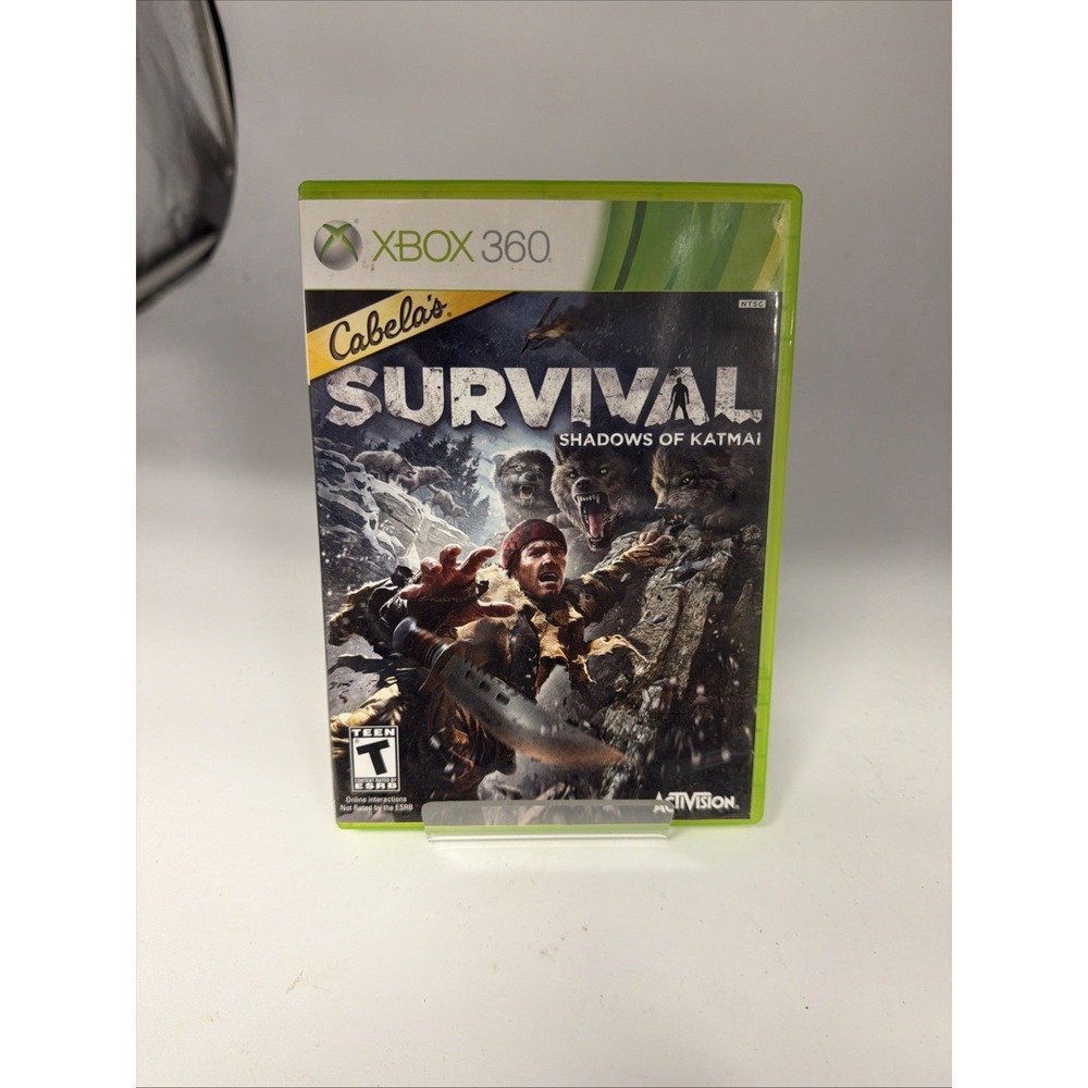 Cabela's Survival: Shadows of Katmai (Microsoft Xbox 360, 2011) W/manual